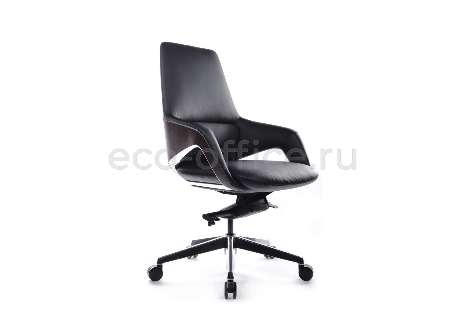 Кресло руководителя RV Design AURA-M FK005-B Чёрная кожа купить в Воронеже