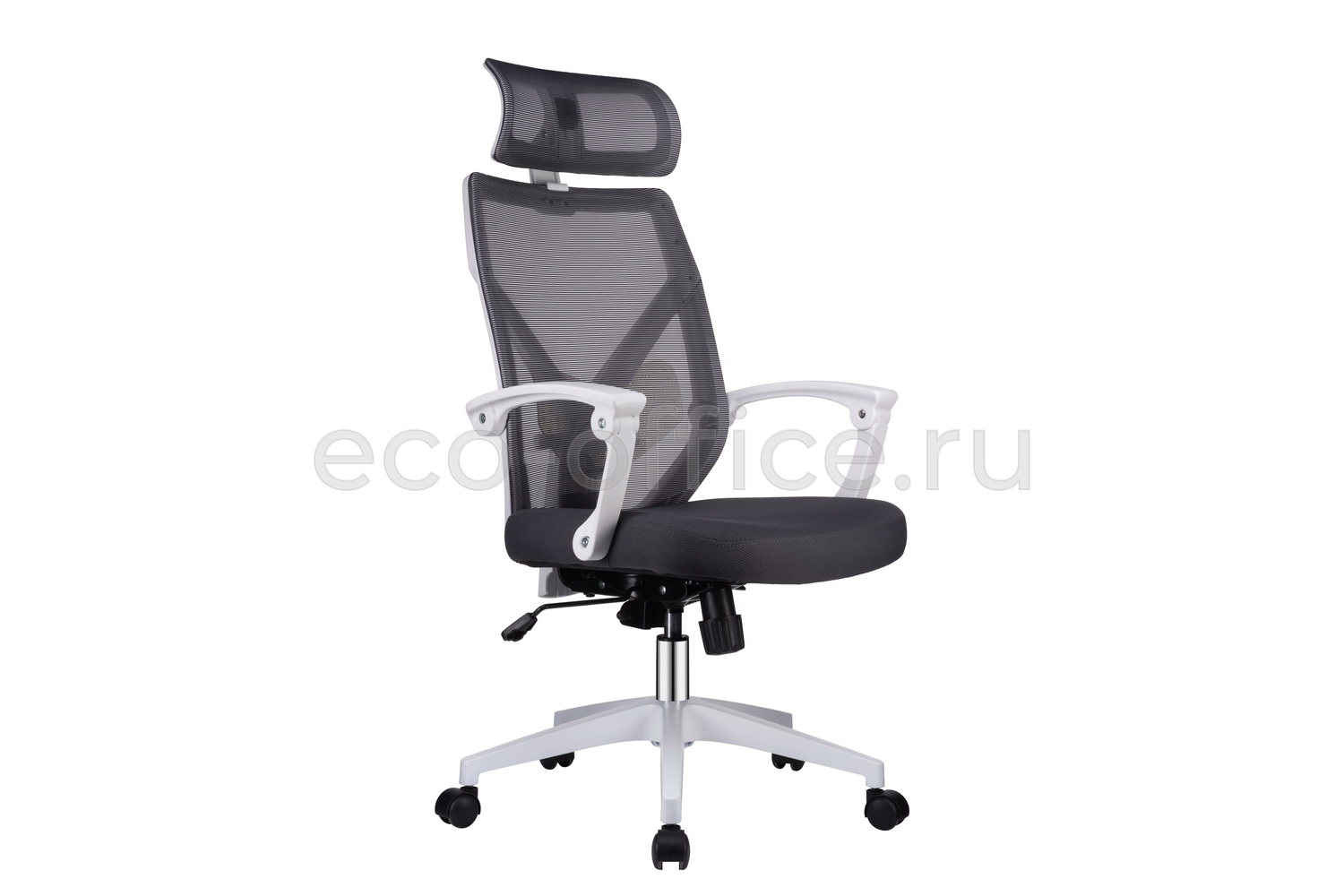 Кресло RV Chair OLIVER W-203 AC Белый пластик / Серая ткань купить в Воронеже