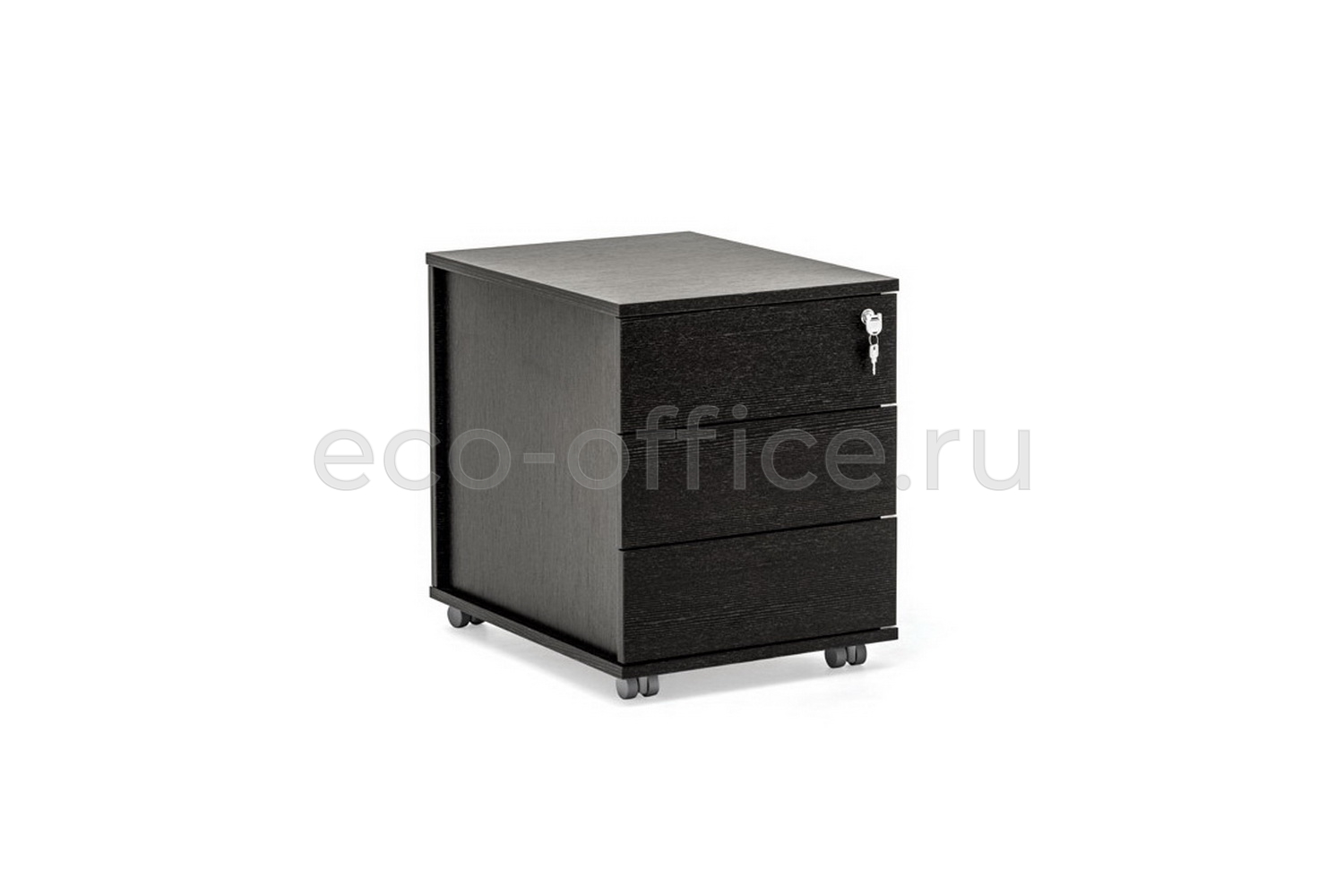 Тумба подкатная 3 ящика ALEA PCC713SLSL04AYM Черное Дерево купить в Воронеже