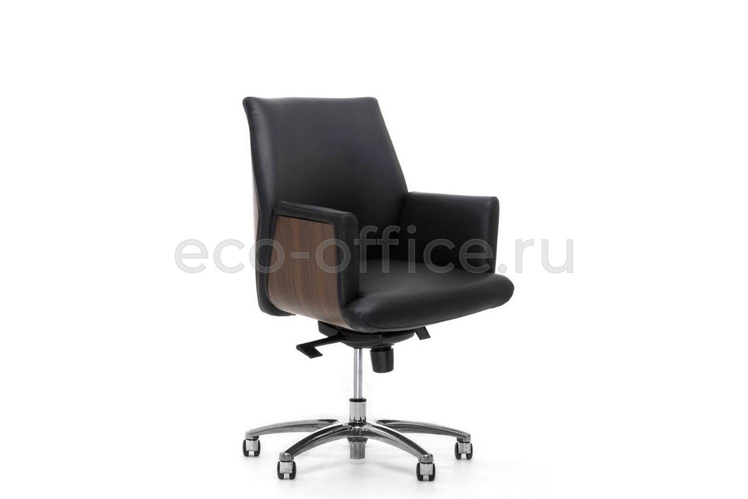 Кресло руководителя Profoffice ZEUS B Орех Чёрная кожа купить в Воронеже