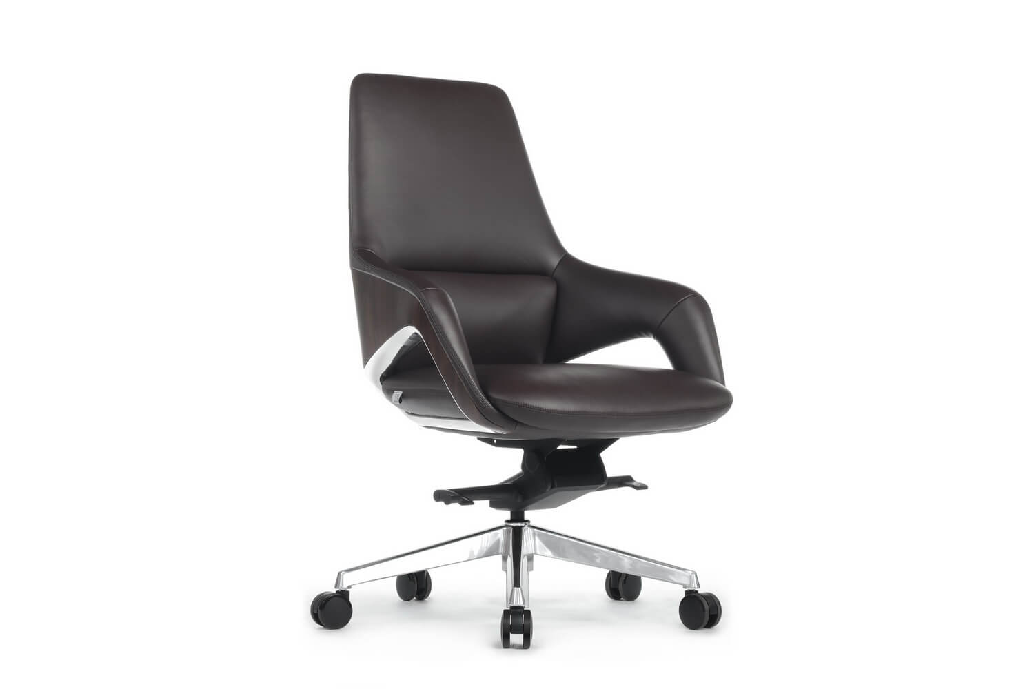 Кресло руководителя RV Design AURA-M FK005-B Тёмно-коричневая кожа купить в Воронеже