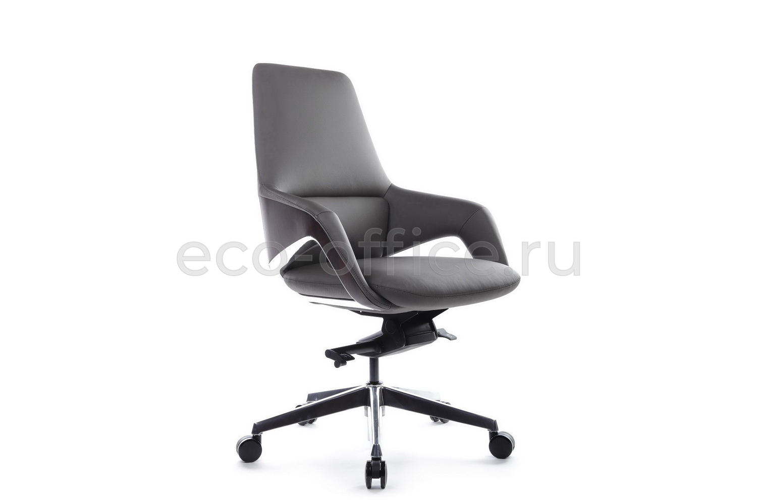 Кресло руководителя RV Design AURA-M FK005-B Антрацит кожа купить в Воронеже