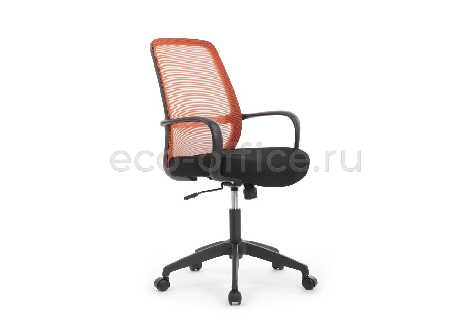 Кресло RV Design FAST W-207 Чёрный пластик / Оранжевая ткань купить в Воронеже