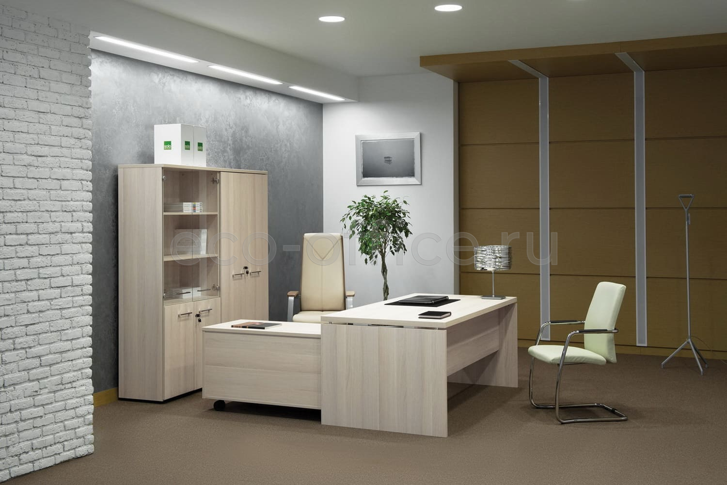 Кабинет руководителя FERMO WOOD Дуб Светлый купить в Воронеже