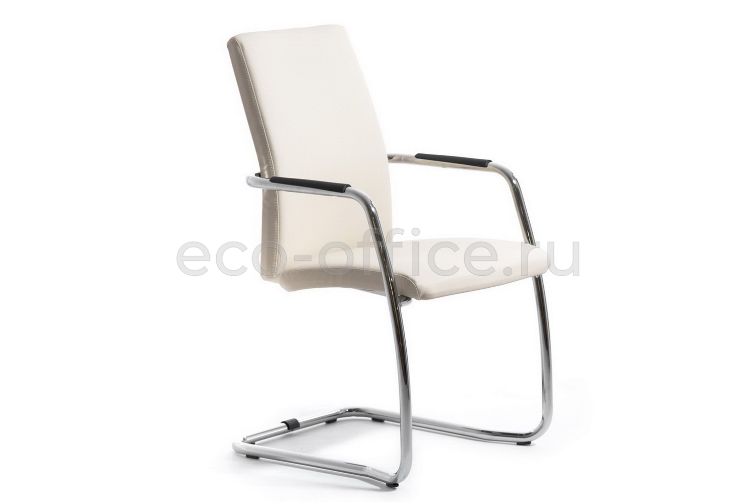 Конференц-кресло Profoffice WELL SEAT на полозьях Бежевая экокожа купить в Воронеже