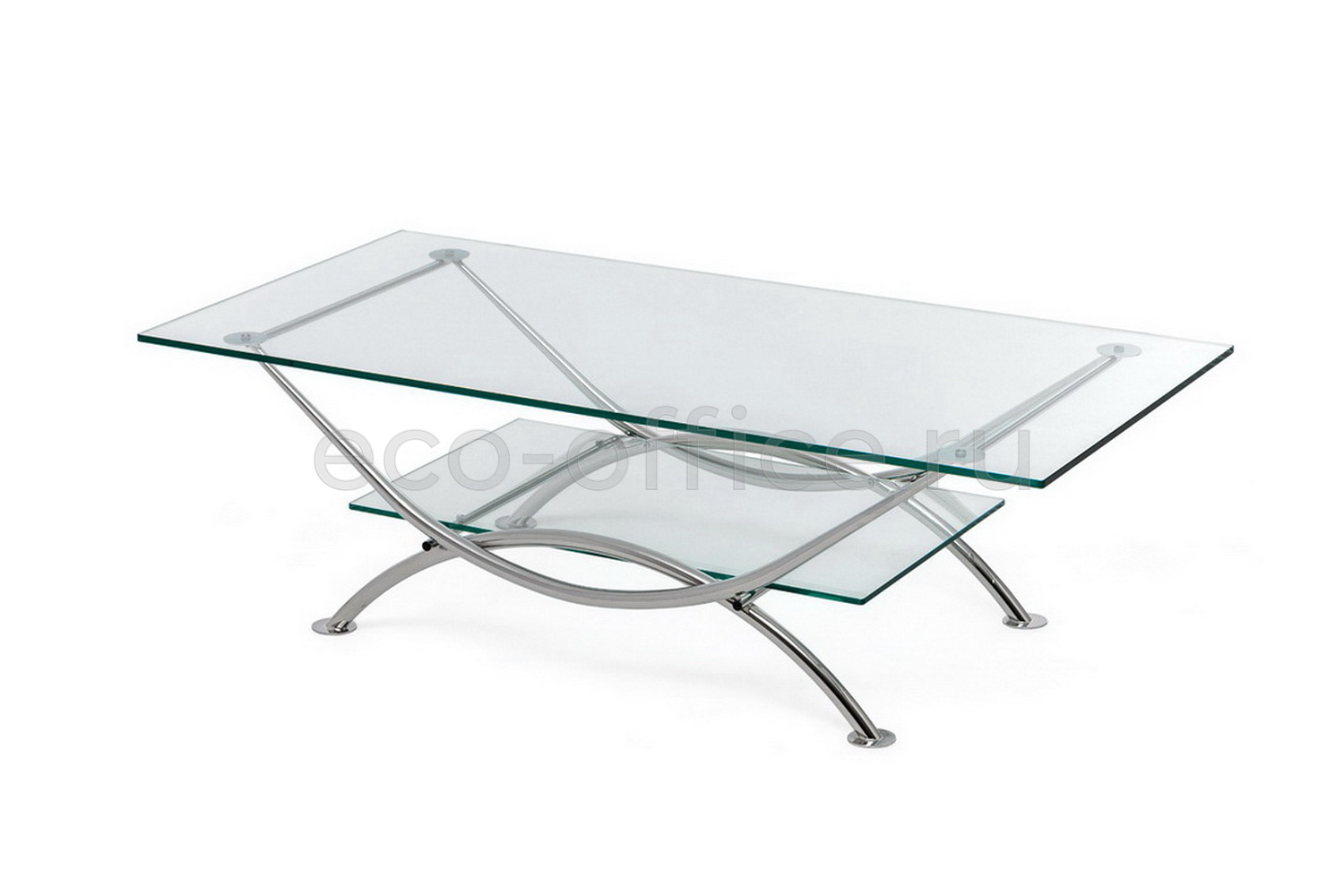 Стол кофейный ARCO clear glass Прозрачное стекло купить в Воронеже