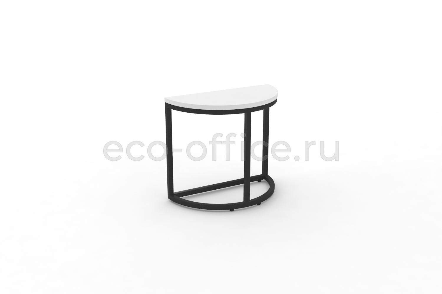 Стол журнальный SLICE-450 Белый Бриллиант / Чёрный металл купить в Воронеже