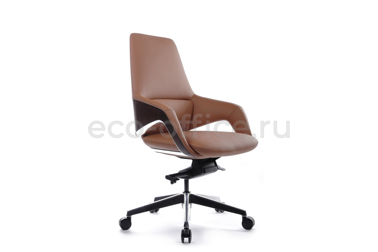 Кресло руководителя RV Design AURA-M FK005-B Светло-коричневая кожа купить в Воронеже
