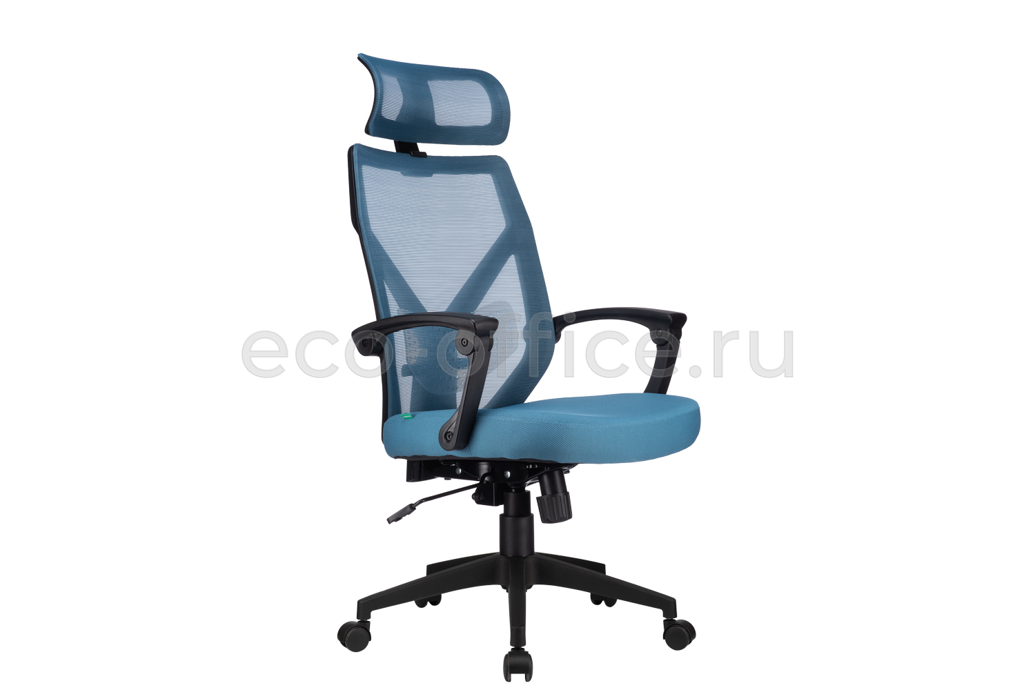 Кресло RV Chair OLIVER W-203 AC Чёрный пластик / Синяя ткань купить в Воронеже