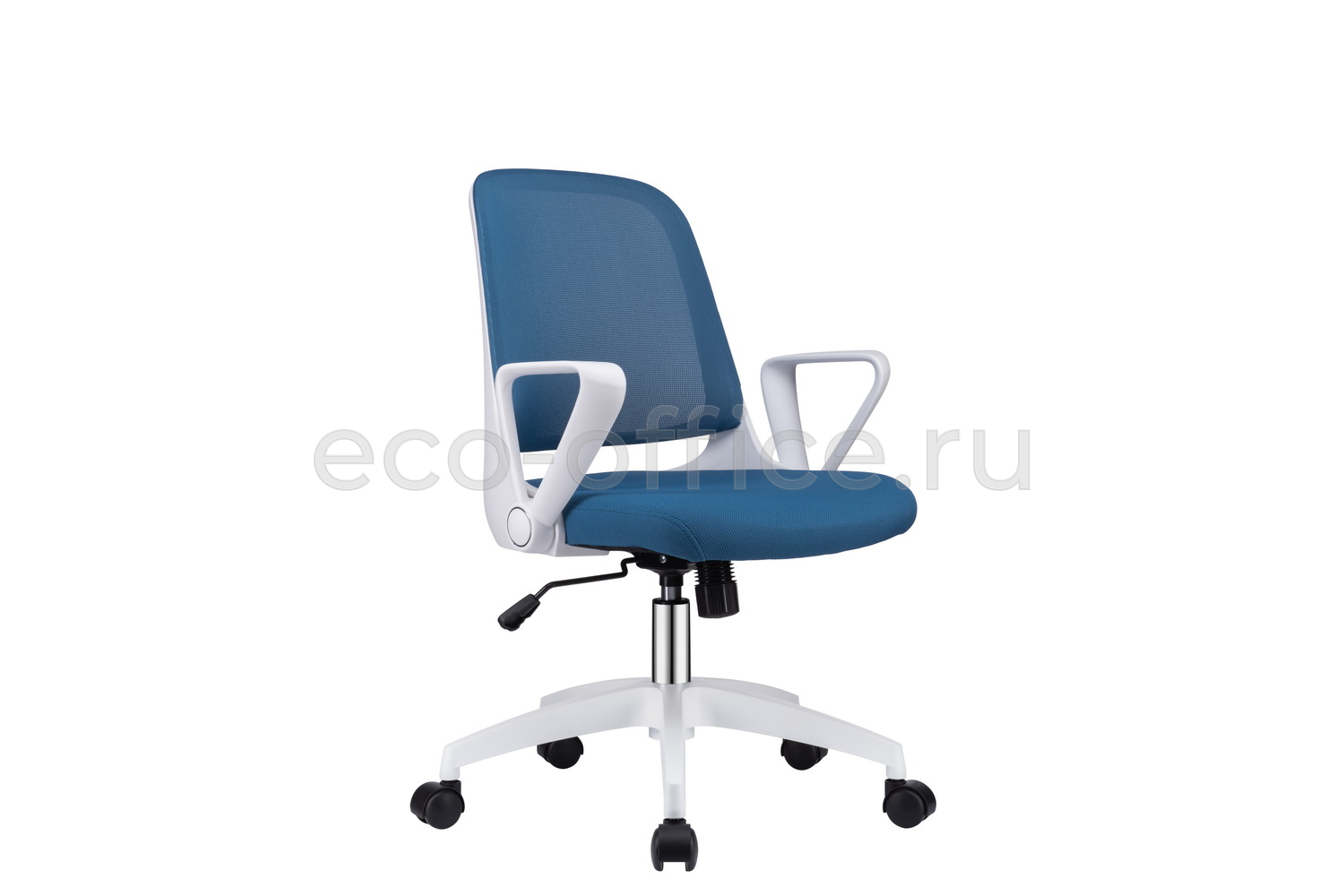 Кресло офисное RV Design W-158 Белый пластик / Синяя сетка купить в Воронеже