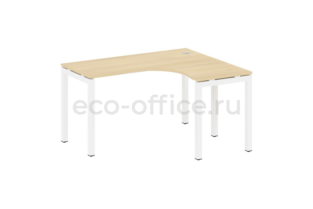 Стол криволинейный правый METAL SYSTEM QUATTRO 5x5 50БП.СА-3 Пр Акация Лорка / Белый металл купить в Воронеже