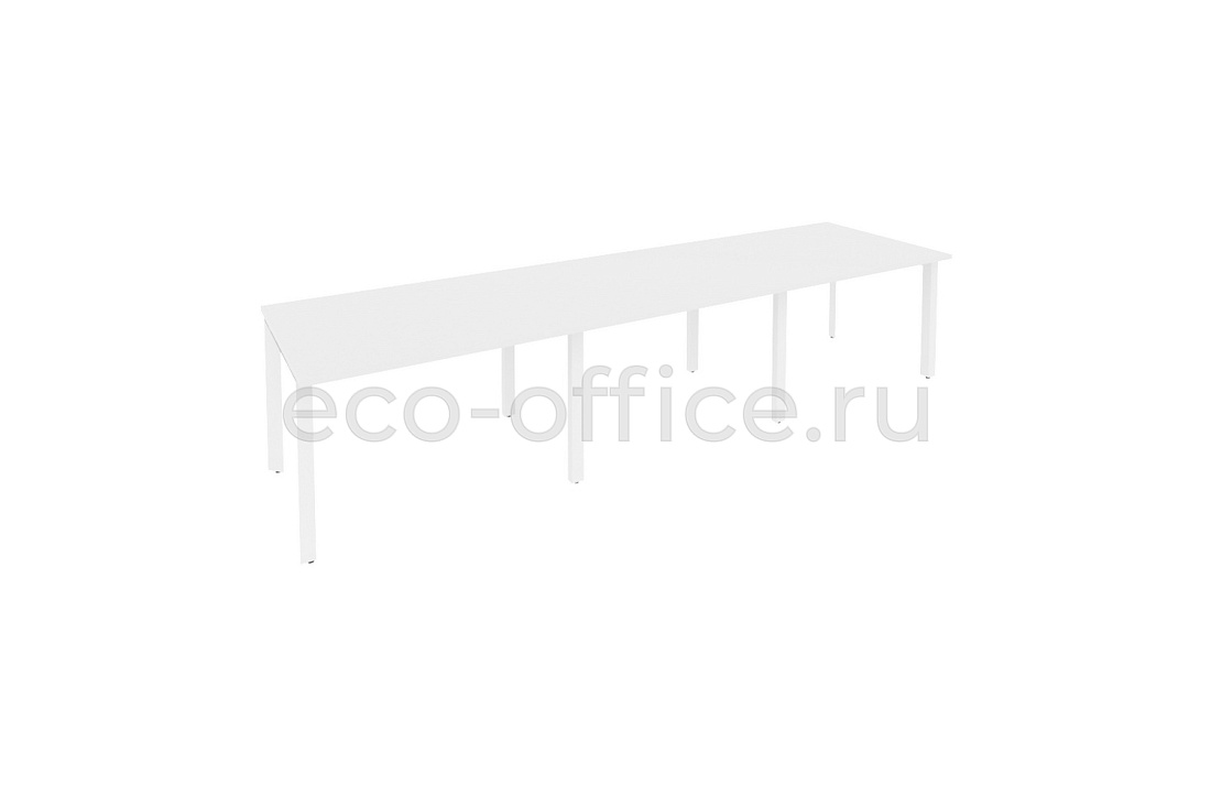 Стол переговорный (3 столешницы) ONIX O.MP-PRG-3.2 Белый Бриллиант / Белый металл  купить в Воронеже