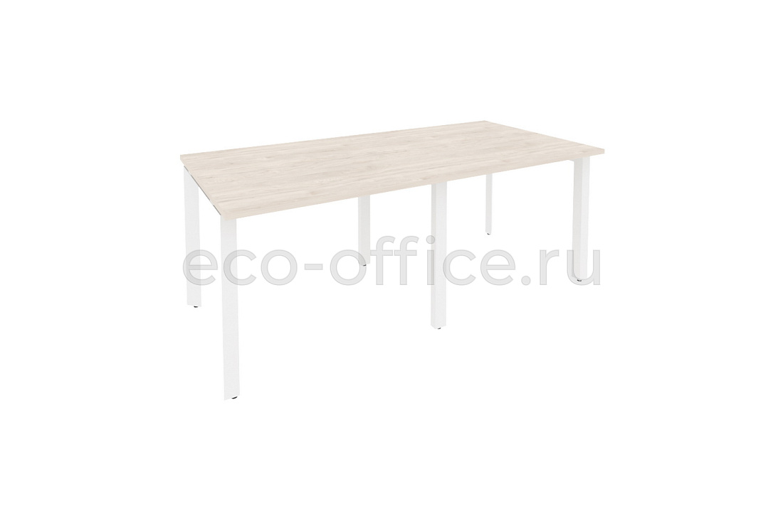 Стол переговорный (2 столешницы) ONIX O.MP-PRG-2.1 Денвер Светлый / Белый металл  купить в Воронеже