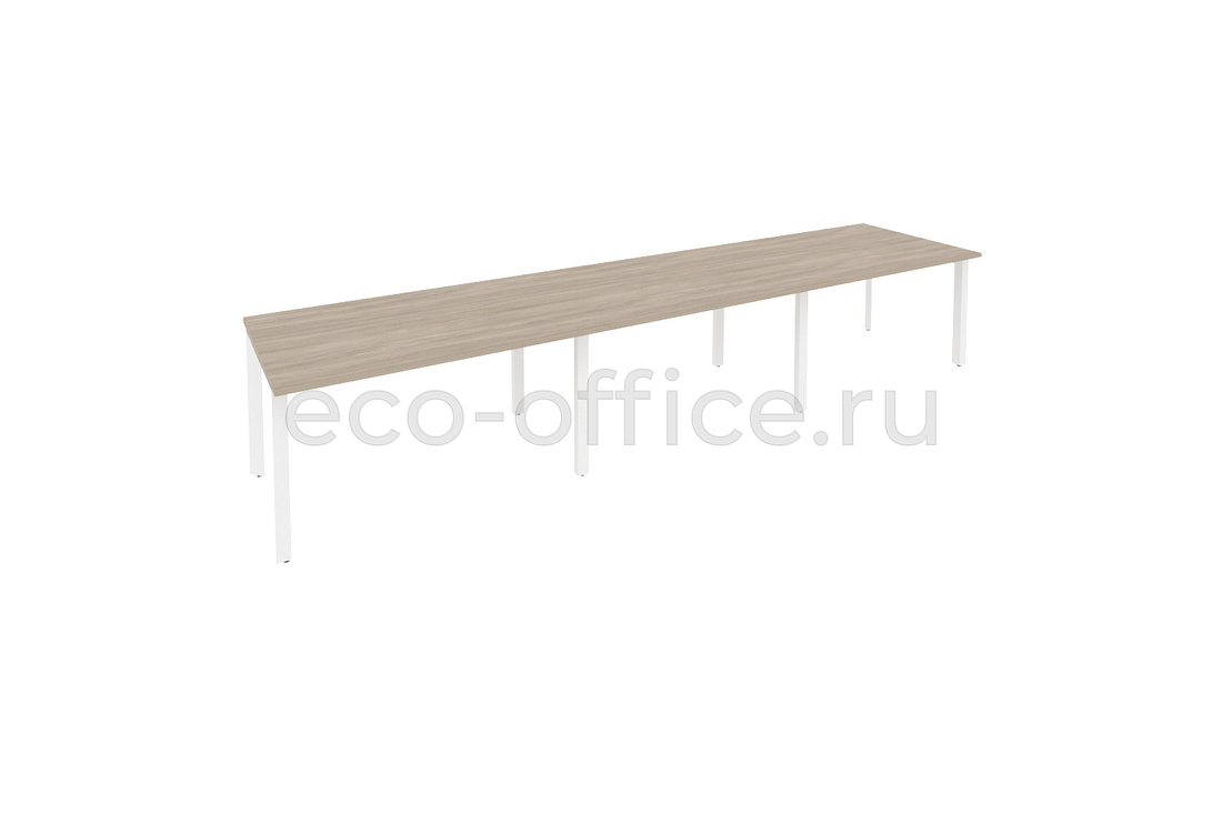 Стол переговорный (3 столешницы) ONIX O.MP-PRG-3.3 Дуб Аттик / Белый металл  купить в Воронеже