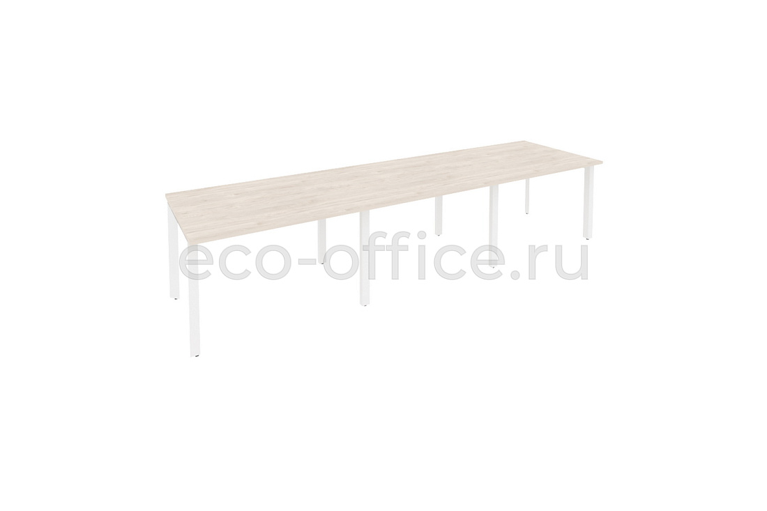 Стол переговорный (3 столешницы) ONIX O.MP-PRG-3.2 Денвер Светлый / Белый металл  купить в Воронеже