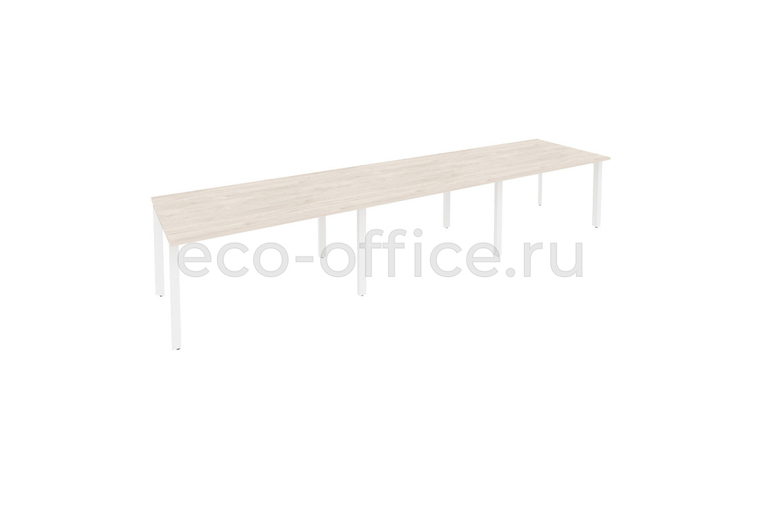 Стол переговорный (3 столешницы) ONIX O.MP-PRG-3.3 Денвер Светлый / Белый металл  купить в Воронеже