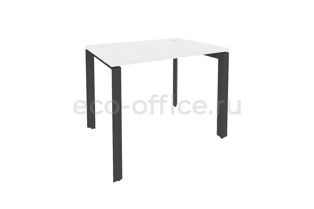 Стол рабочий на П-образном м/к ONIX O.MP-SP-1.7 Белый Бриллиант / Антрацит металл  купить в Воронеже