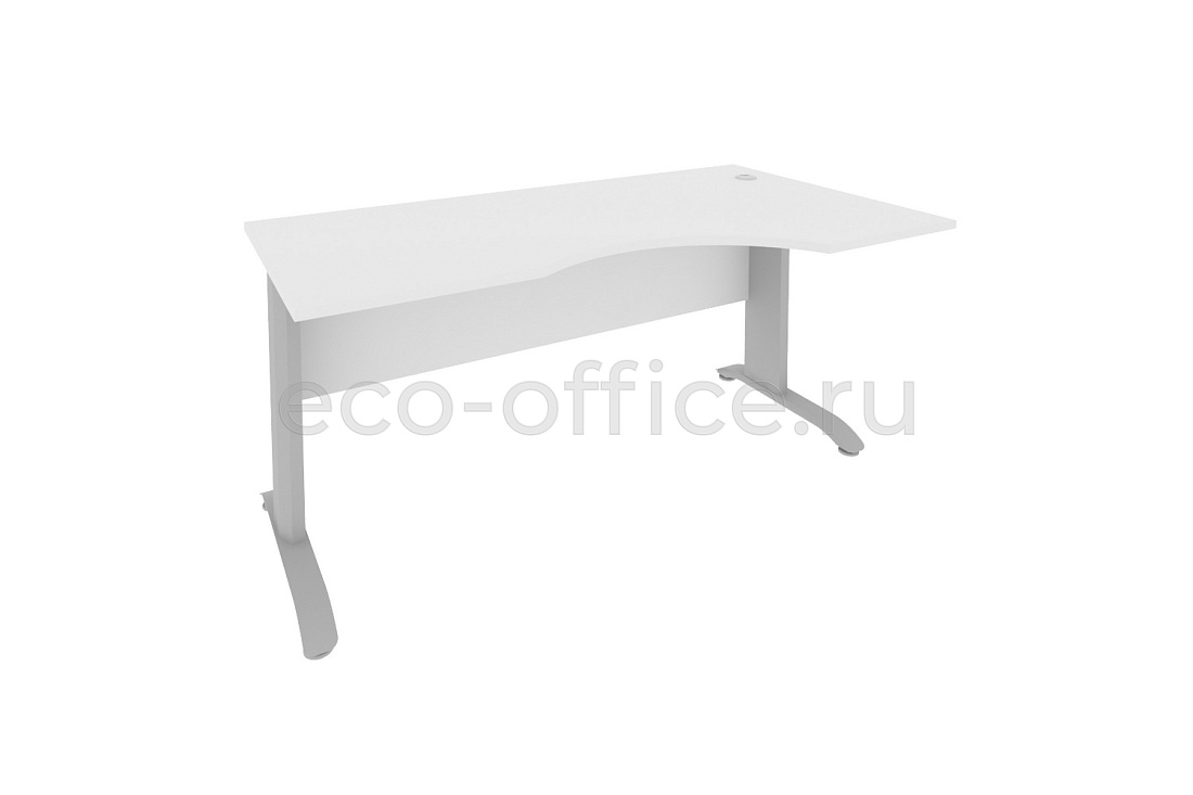 Стол криволинейный правый RIVA Metal ПЛ.СА-1 (R) Белый купить в Воронеже