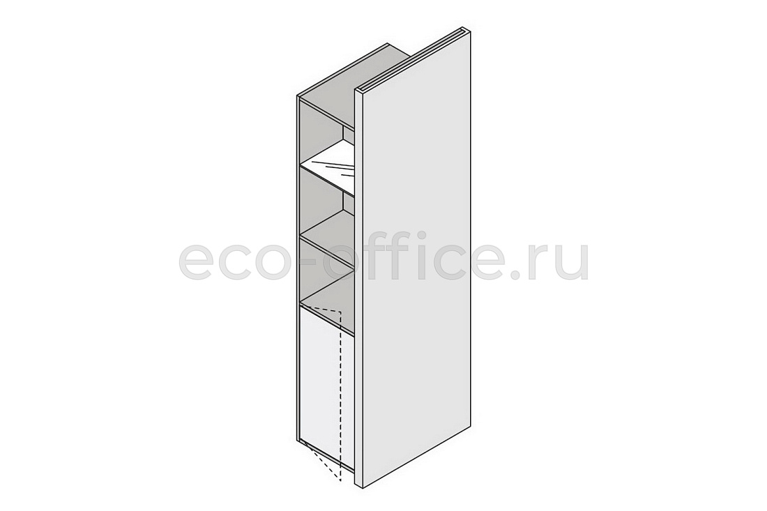 Шкаф тотем с дверцей JERA 159965 Bali Walnut / Stone Grey  стоимость