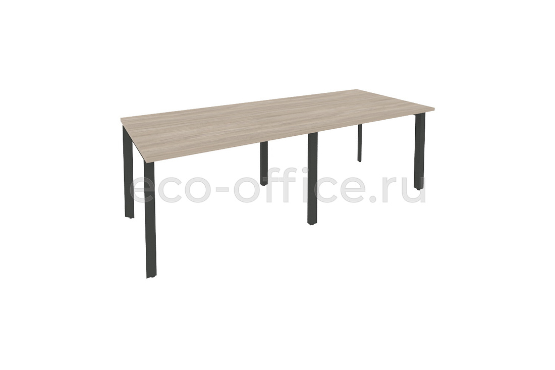Стол переговорный (2 столешницы) ONIX O.MP-PRG-2.2 Дуб Аттик / Антрацит металл  купить в Воронеже