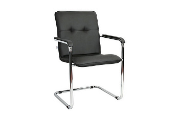 Стул посетителя RUMBA Chrome 450390/V4 Чёрная экокожа купить в Воронеже