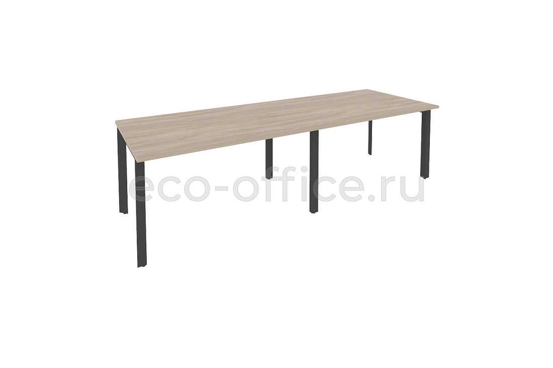 Стол переговорный (2 столешницы) ONIX O.MP-PRG-2.3 Дуб Аттик / Антрацит металл  купить в Воронеже