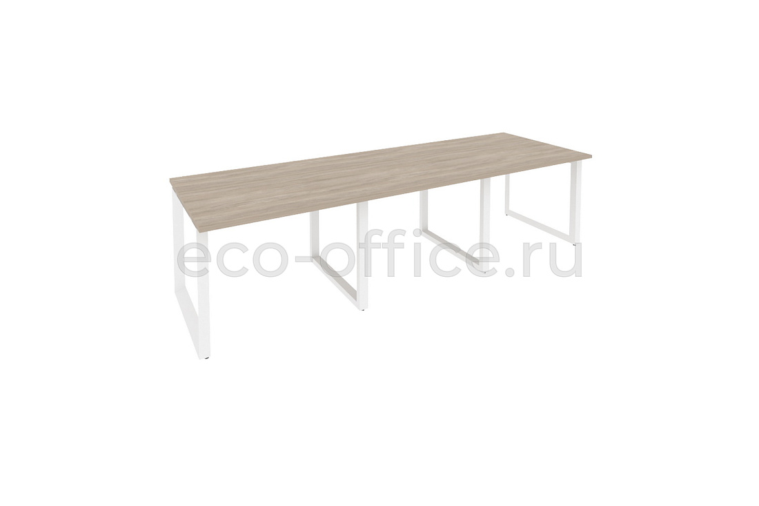 Стол переговорный (3 столешницы) ONIX O.MO-PRG-3.1 Дуб Аттик / Белый металл  купить в Воронеже