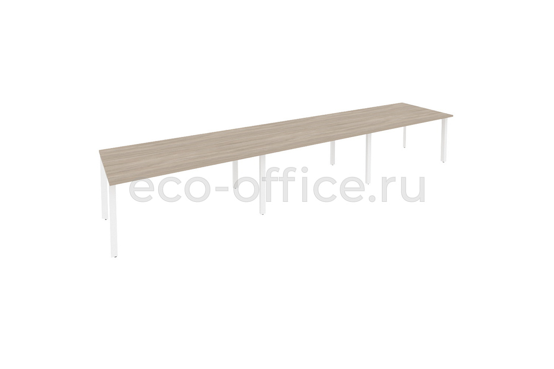 Стол переговорный (3 столешницы) ONIX O.MP-PRG-3.4 Дуб Аттик / Белый металл  купить в Воронеже
