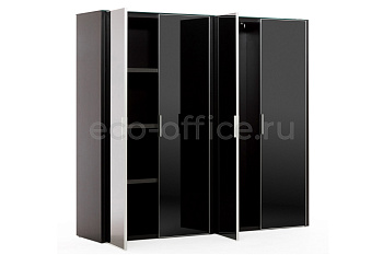 Шкаф для бумаг + гардероб GALA LIB4/899 + LIBW/899 + LIBSH/899 BLACK GLASS купить в Воронеже