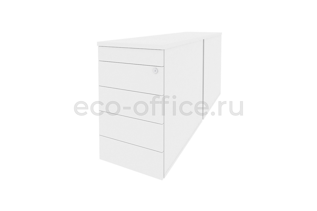 Тумба двойная приставная / опорная (TIP-ON) ONIX O.TPO-2.8 TIP Белый Бриллиант купить в Воронеже