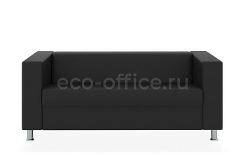 Трехместный диван АПОЛЛО экокожа Euroline 9100 Чёрный купить в Воронеже