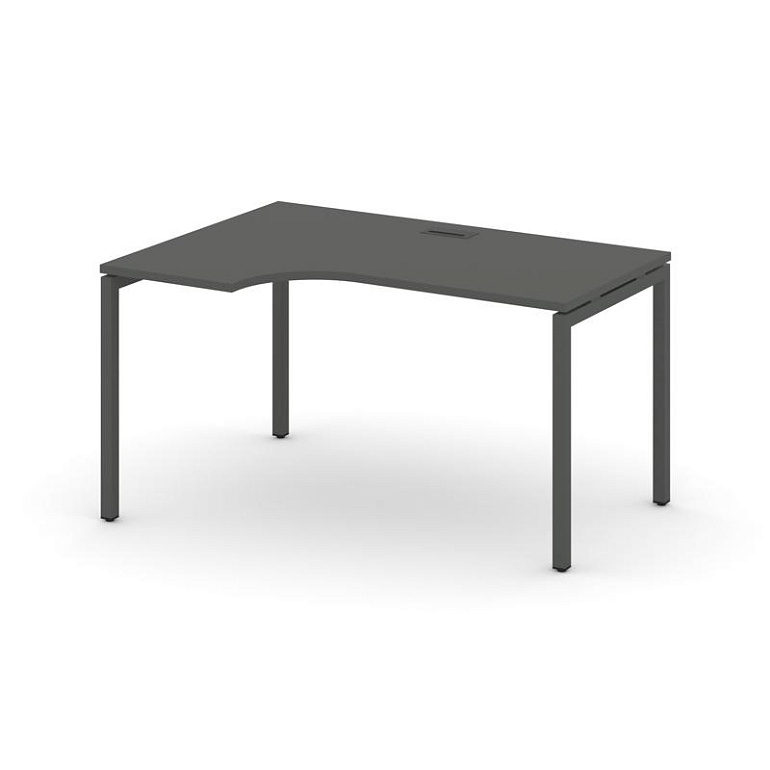 стол рабочий эргоном. style project sn-4p.spa-001(l) антрацит/металл антрацит фото