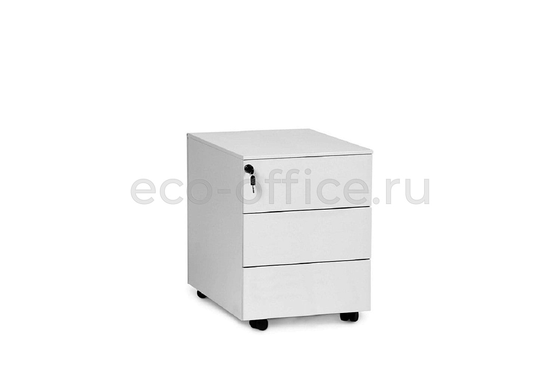 Тумба мобильная 3 ящика UNI CP3 BI / 5133335901 Белый купить в Воронеже