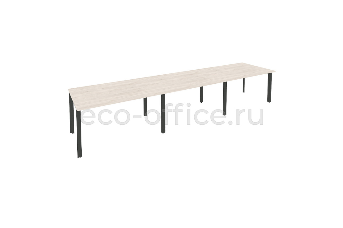 Стол переговорный (3 столешницы) ONIX O.MP-PRG-3.3 Денвер Светлый / Антрацит металл купить в Воронеже