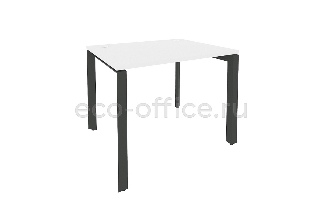 Стол рабочий на П-образном м/к ONIX O.MP-SP-1.8 Белый Бриллиант / Антрацит металл  купить в Воронеже