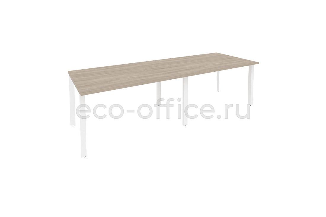Стол переговорный (2 столешницы) ONIX O.MP-PRG-2.3 Дуб Аттик / Белый металл  купить в Воронеже