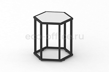 Стол журнальный HEX-450 Белый / Чёрный металл купить в Воронеже