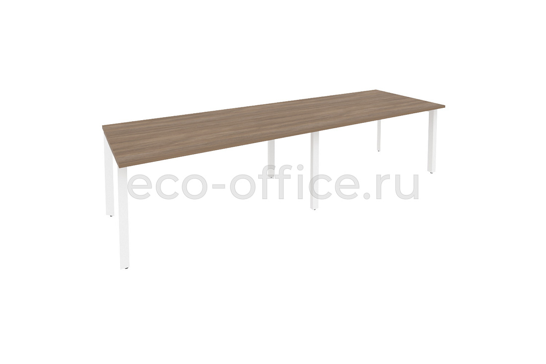 Стол переговорный (2 столешницы) ONIX O.MP-PRG-2.4 Дуб Аризона / Белый металл  купить в Воронеже