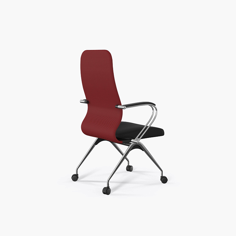 офисный стул sit 8 b2-10k - umf(x1) /uh02/wh00/k3cl(f53.w01) (красный-черный) фото