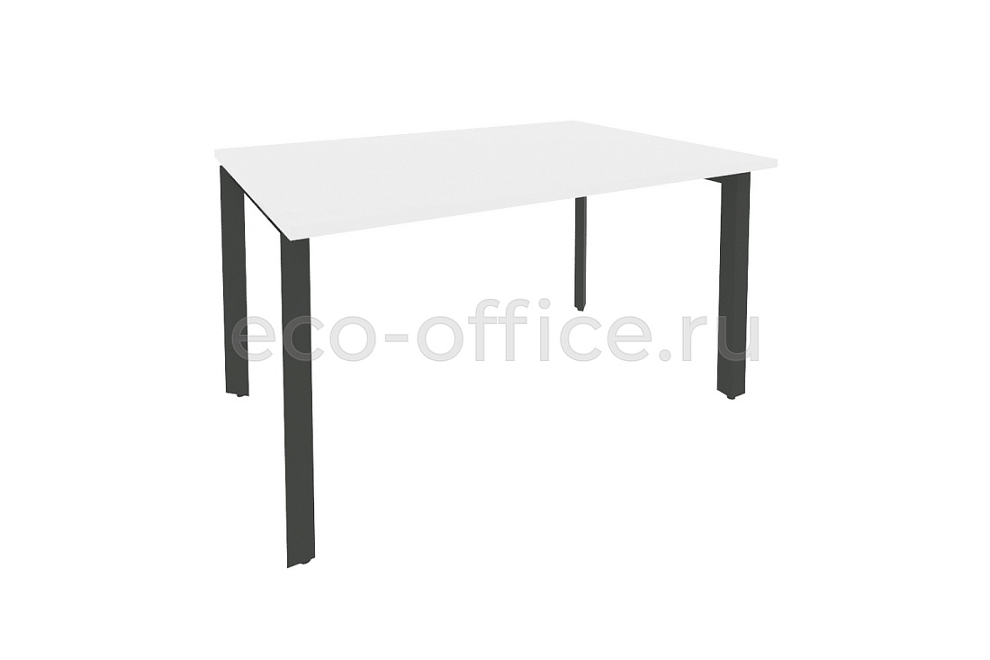 Стол переговорный (1 столешница) ONIX O.MP-PRG-1.3 Белый Бриллиант / Антрацит металл  купить в Воронеже
