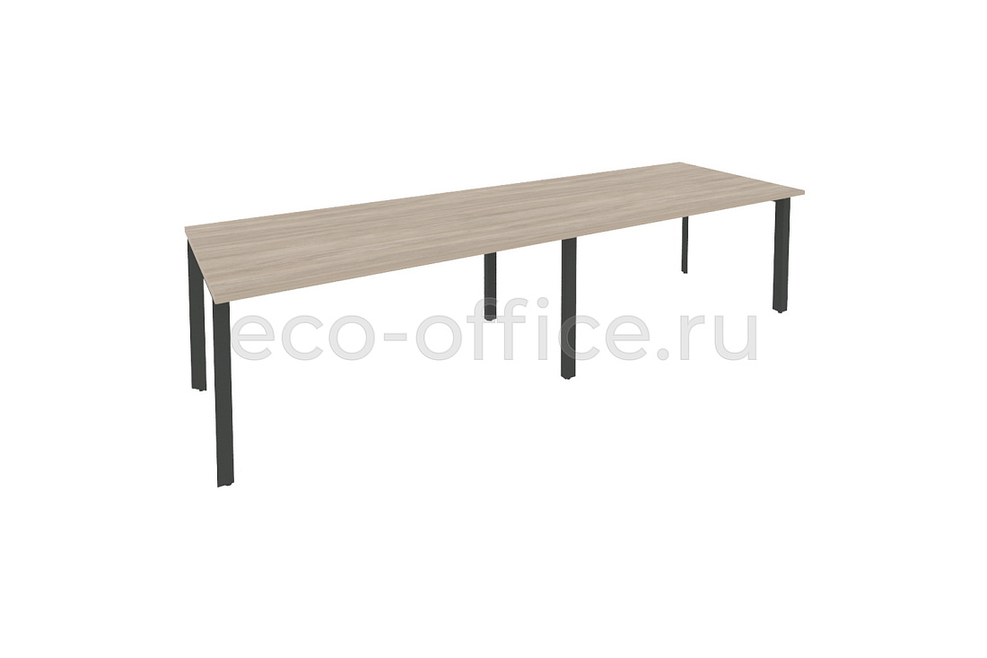 Стол переговорный (2 столешницы) ONIX O.MP-PRG-2.4 Дуб Аттик / Антрацит металл  купить в Воронеже