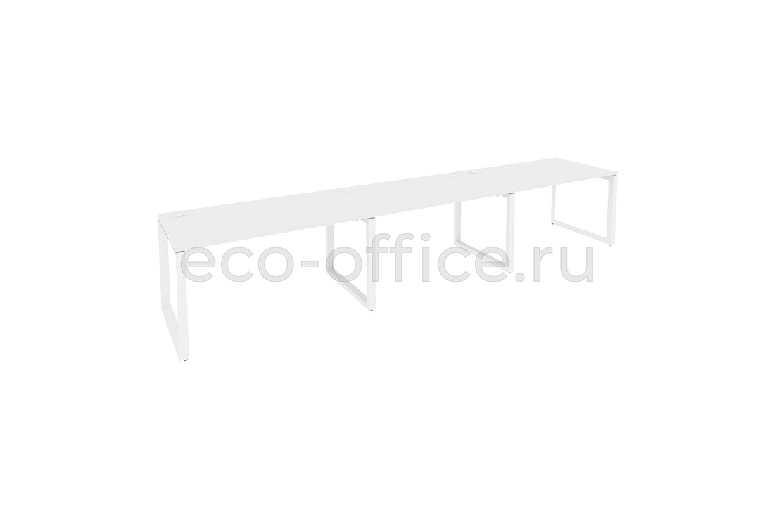 Рабочая станция на O-образном м/к ONIX O.MO-RS-3.3.8 Белый Бриллиант / Белый металл  купить в Воронеже
