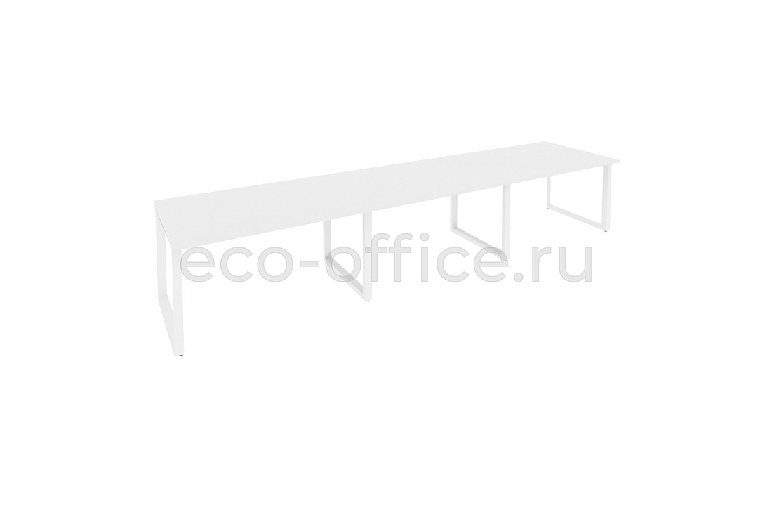 Стол переговорный (3 столешницы) ONIX O.MO-PRG-3.3 Белый Бриллиант / Белый металл  купить в Воронеже