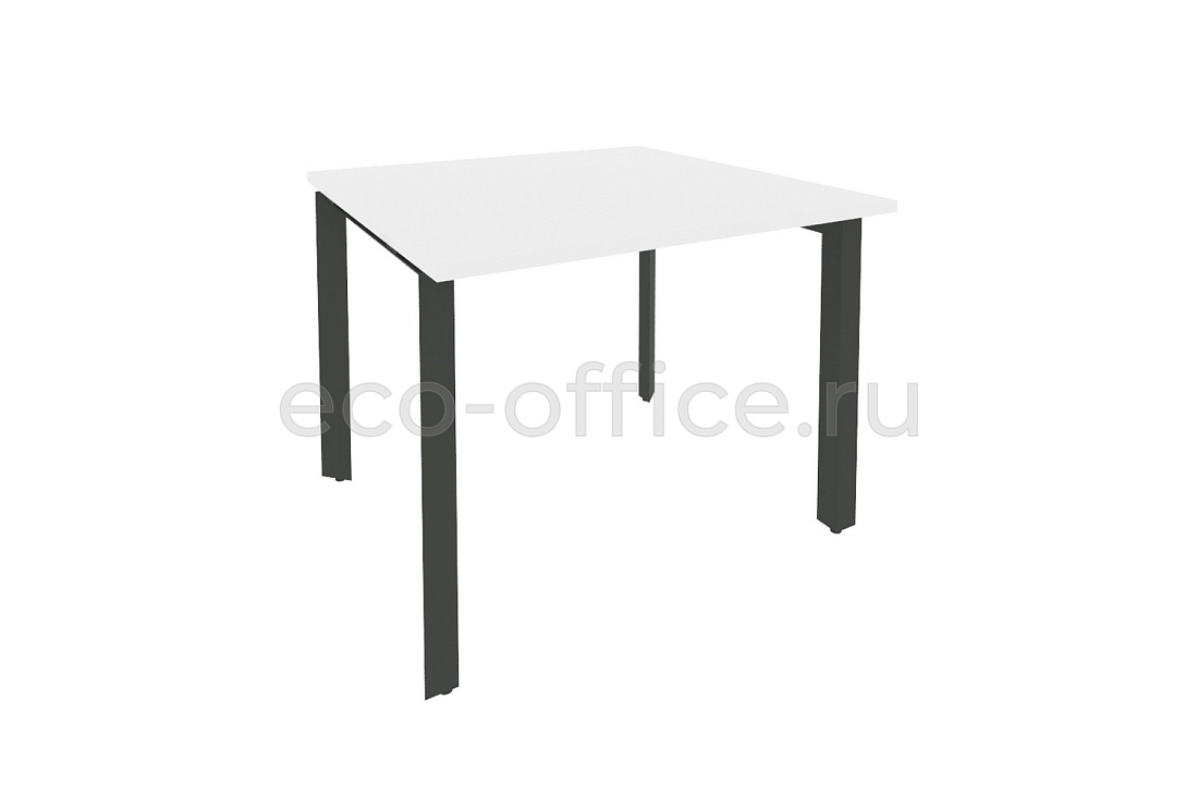 Стол переговорный (1 столешница) ONIX O.MP-PRG-1.1 Белый Бриллиант / Антрацит металл  купить в Воронеже