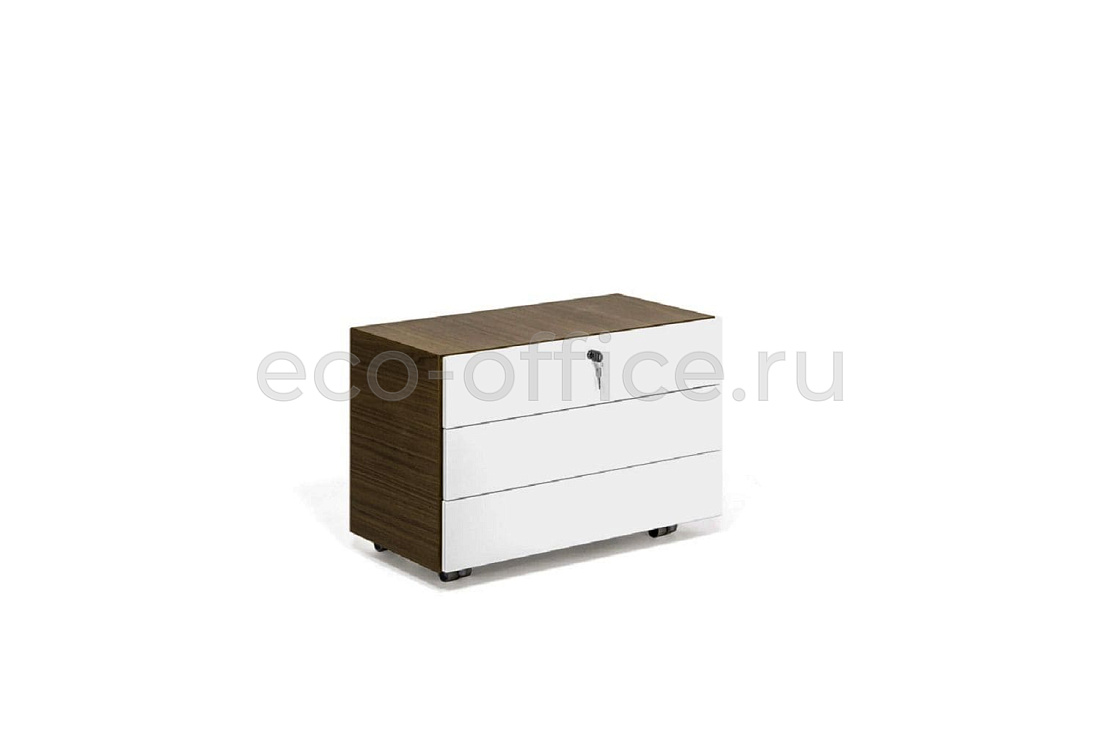 Тумба подкатная 3 ящика KYO KY3017 002 301 + 3517005025 Орех / Белый купить в Воронеже