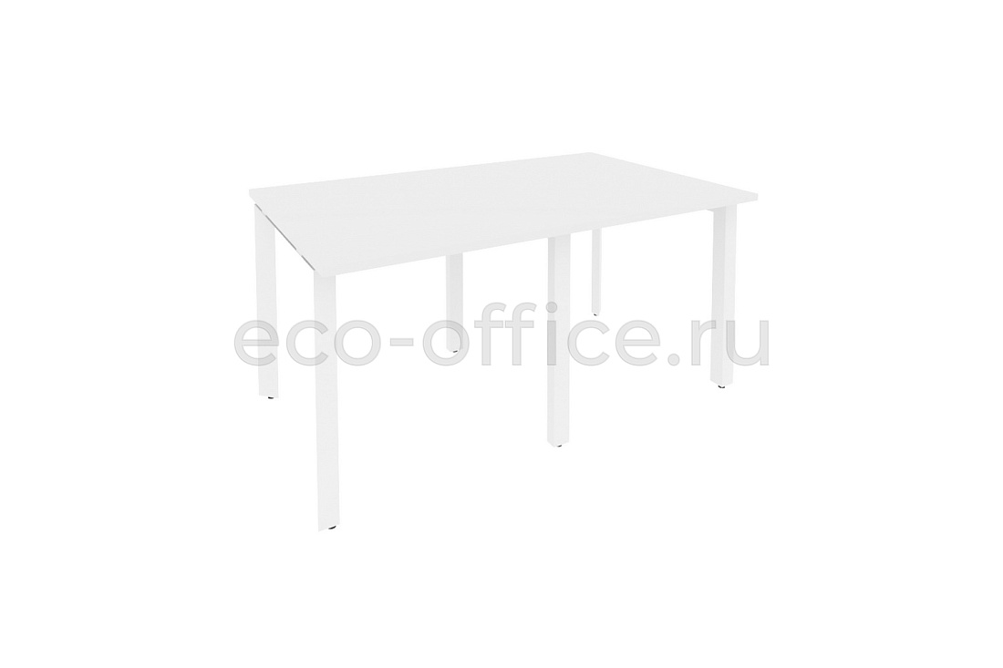 Стол переговорный (2 столешницы) ONIX O.MP-PRG-2.0 Белый Бриллиант / Белый металл  купить в Воронеже