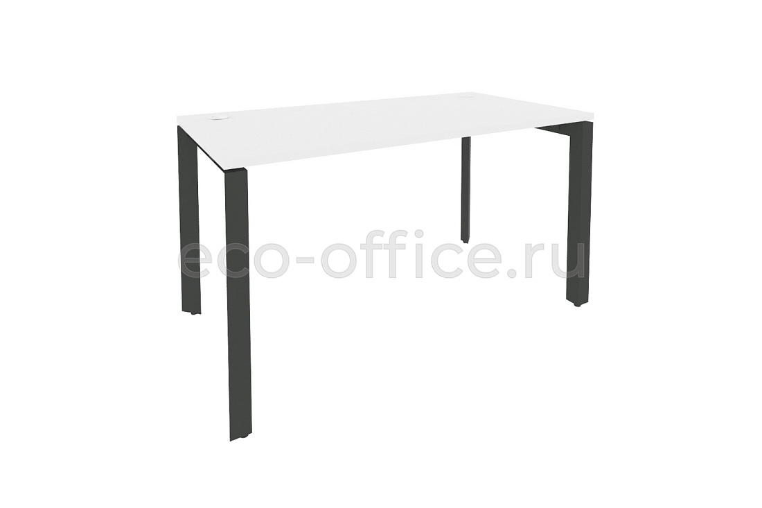 Стол рабочий на П-образном м/к ONIX O.MP-SP-3.7 Белый Бриллиант / Антрацит металл  купить в Воронеже
