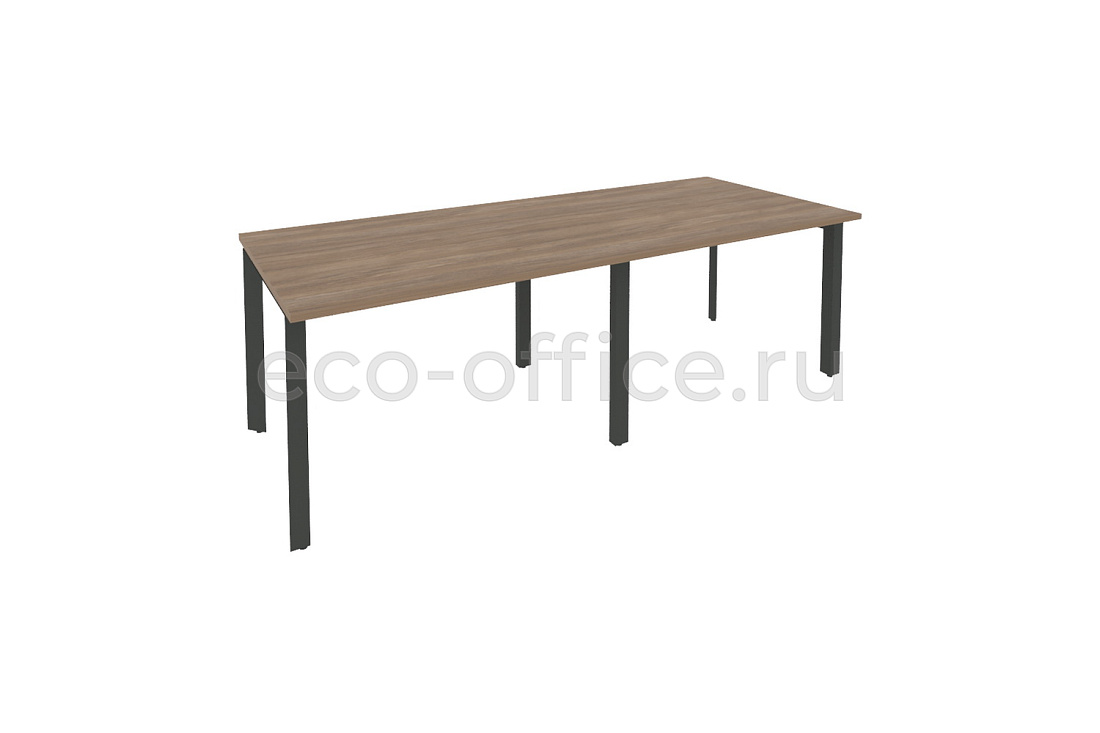 Стол переговорный (2 столешницы) ONIX O.MP-PRG-2.2 Дуб Аризона / Антрацит металл  купить в Воронеже