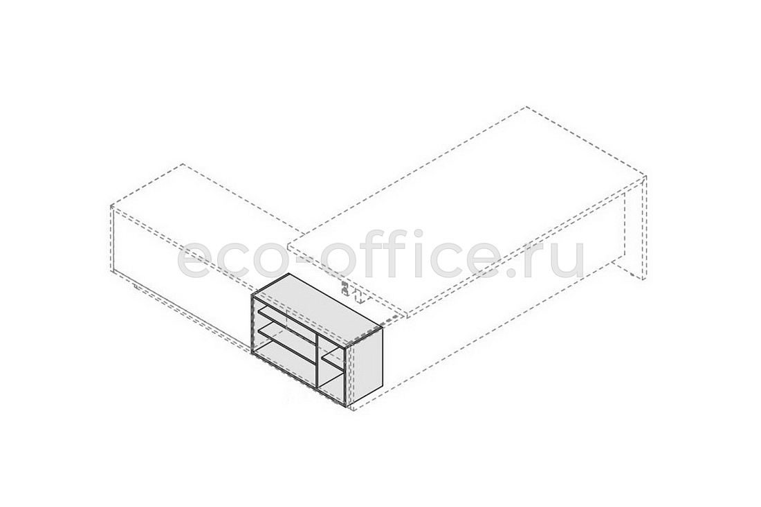 Вставка "В" для удлинительного отделения с полками (меламин) ELITE 174260 Black (Cod.56)  стоимость