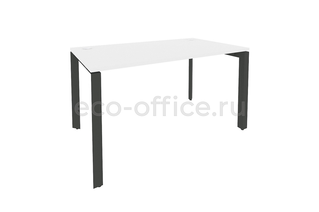 Стол рабочий на П-образном м/к ONIX O.MP-SP-3.8 Белый Бриллиант / Антрацит металл  купить в Воронеже